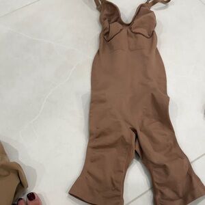 SKIMS Tan Kids One Piece Bodysuit